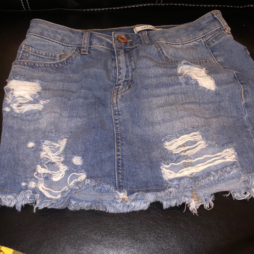 Cute jean skirt!